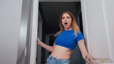 Busty long-legged brunette Lucy Foxx fucks with a lucky Money Birdette